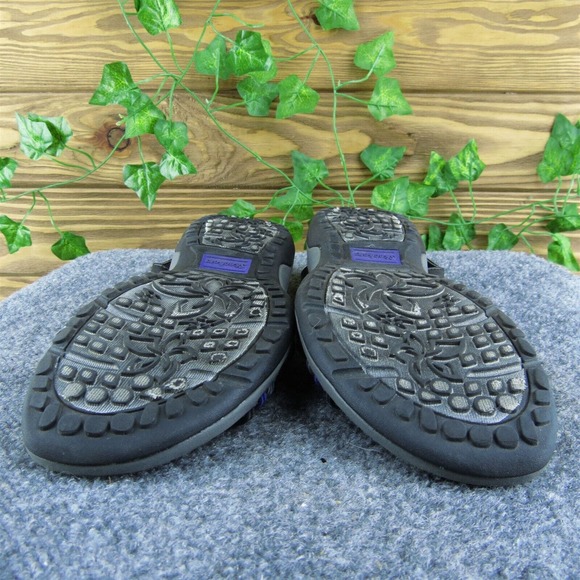 Skechers Memory Foam‎ Women Strappy Sandal Shoes Gray Synthetic Size 8 Medium - Picture 9 of 10
